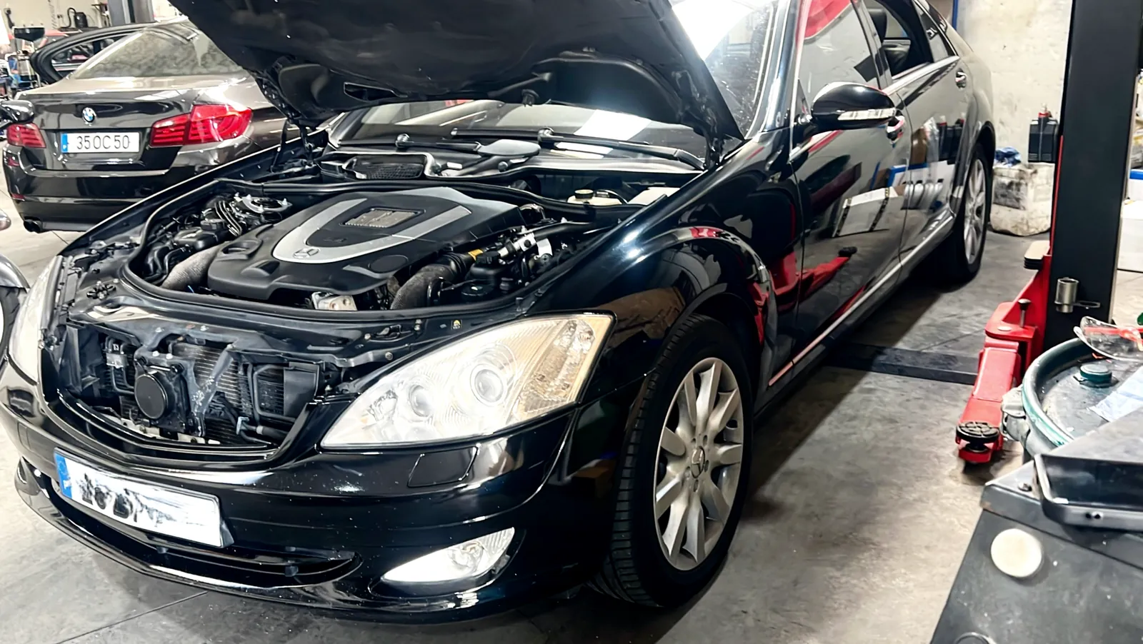 Mercedes S500 V8 na Espirito Auto — ar condicionado